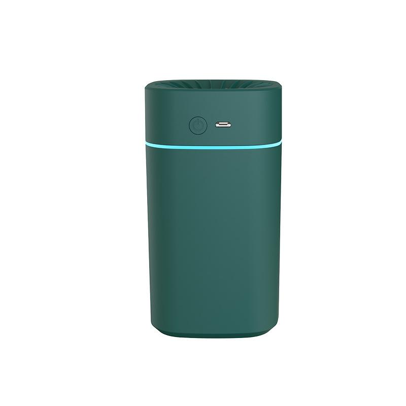 

Mini Humidifier Portable Home Office Desktop Silent Large Mist 2 Gear Aroma Diffuser USB Charging Car Convenient Air Moisturizer зелений