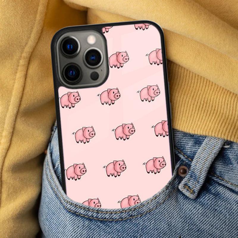 Cartoon Pig Piggy Soft Phone Case for iPhone 17 Air 16e Pro Max 15 Pro 13 14 Plus 11 12 MagSafe Magnetic Coque
