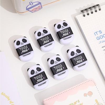 Gomma per matite a forma di panda Temperamatite Meno residui di gomma Strumenti per temperare le matite Taglierina per matite Bambini