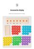 Wooden Montessori Rainbow Ring Stacking Tower - Number Calculation Educational Toy for Kindergarten