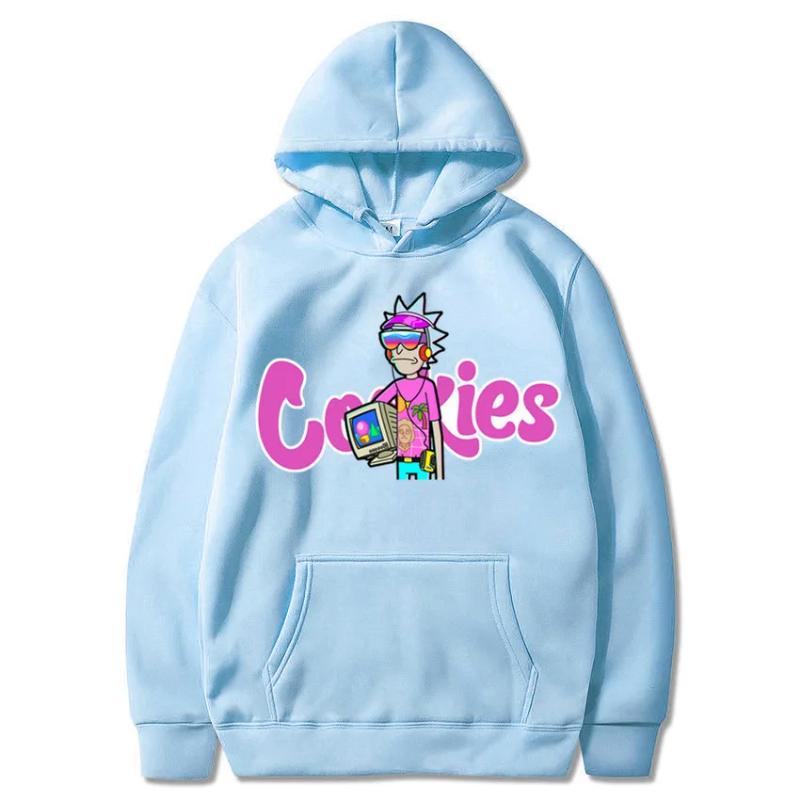 2025 New Anime Cookies Printed Fleece Men's Autumn and Winter Men's and Women's Sweatshirts Hoodies