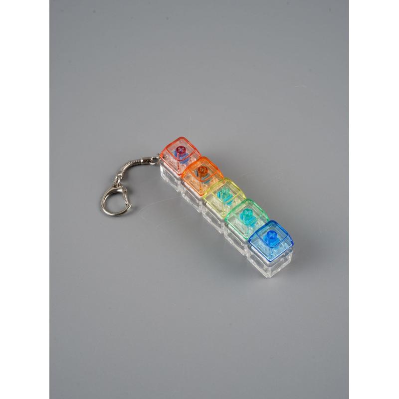 Five-Button Button Decompression Toy Button Shaft Tester Novelty Gadget Keycap Keychain Decompression Button