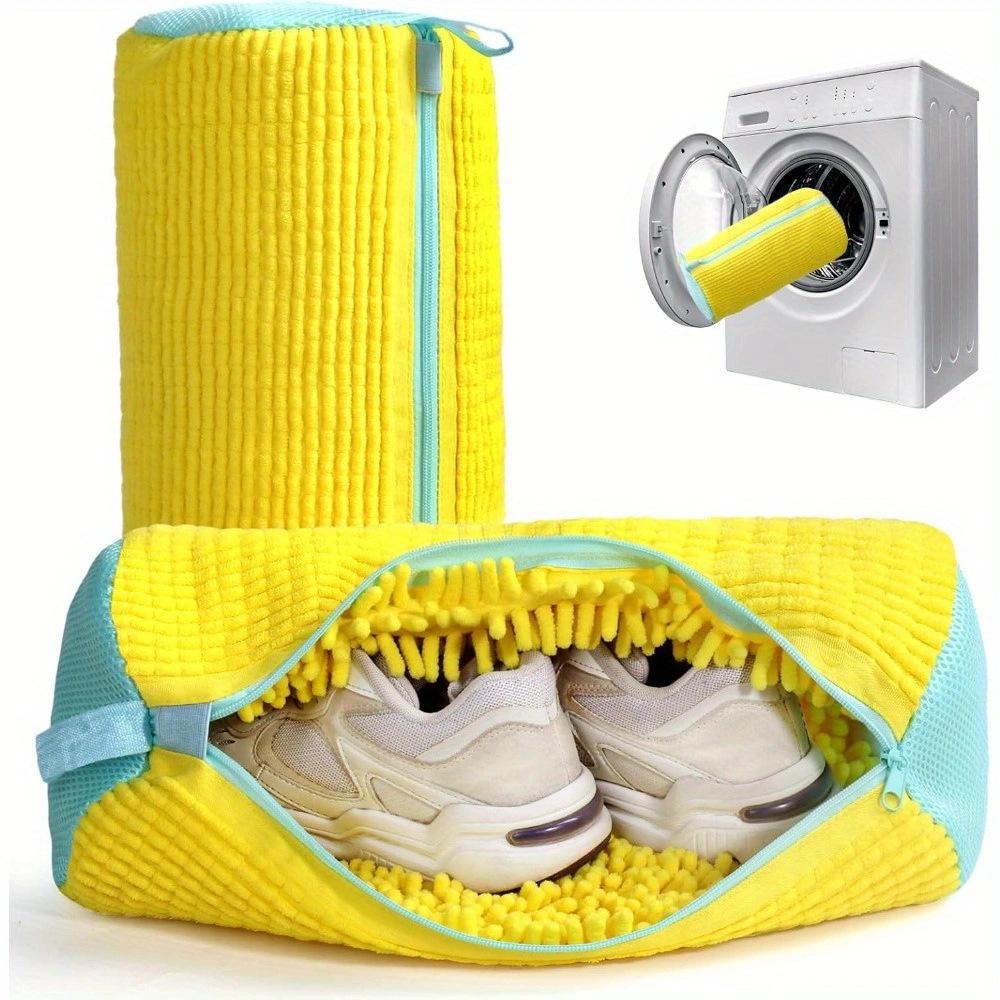 1PC Shoe Washing Machine Bag Cotton Laundry Bag Reusable Plush Fiber Clean Laundry Bags 360° Wrap-Around Clean Wash Bag Storage