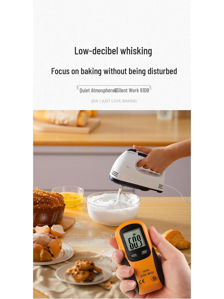 Compact Electric Egg Beater for Baking and Cream Mixing