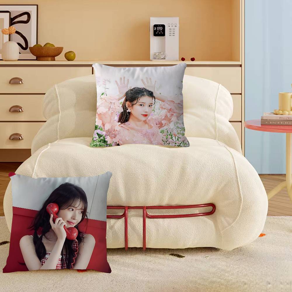 Singer I-IU Photo Pillow Case Throw Pillow Chair Seat Cushion Nap Pillows Home Chair Cushion Seat Soft Pad Pillow Sofa Cushion
