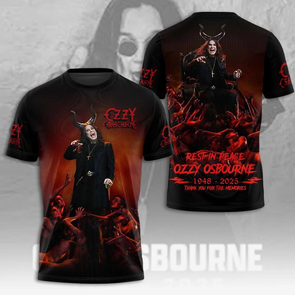 Hot Rock Ozzy Band 3d Printing T-shirt Men Women Fashion Hip Hop Short Sleeve Sports O-Neck Tops Tees for Men Clothes