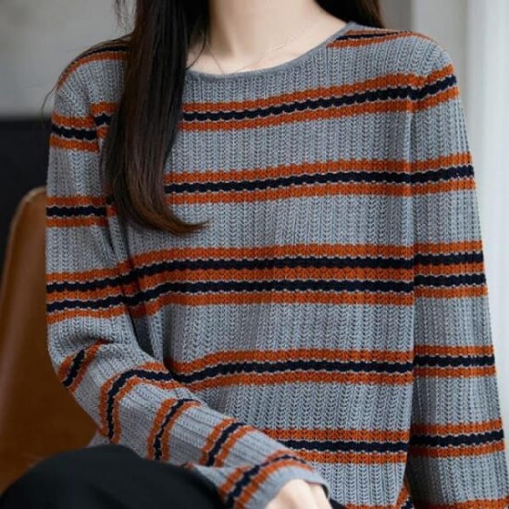 Navava Long Sleeve Round Neck KniT T shirT Nk3381