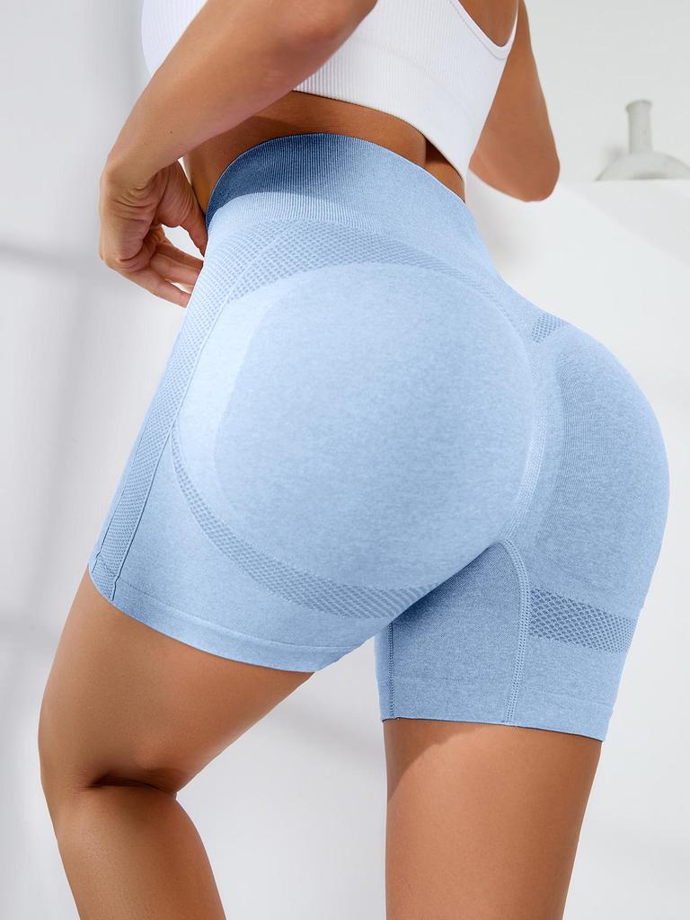 Women's Quick-Dry High Waist Seamless Yoga Shorts - Peach Butt Fit for Fitness and Running