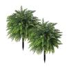 Artificial Pine Topiary Realistic Faux Pine Bushes Artificial Greenery with Spike Christmas Topiary