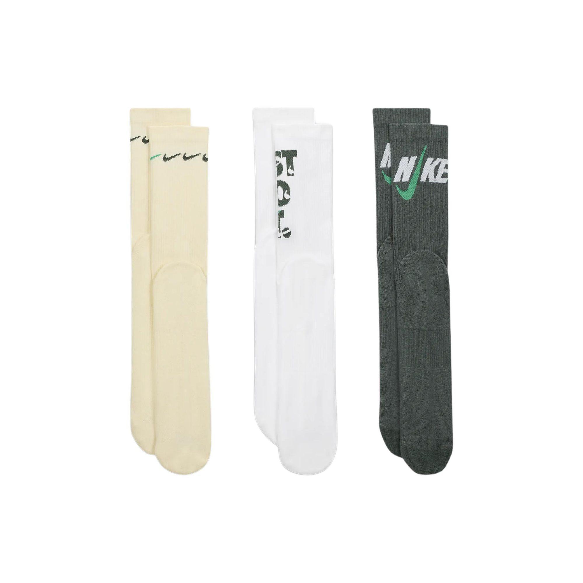 Nike Everyday Plus Gepolsterte Crew-Socken 3er-Pack 'Mehrfarbig' DH3822-901 L weiß