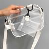 Sieviešu plecu soma PVC caurspīdīga Messenger Crossbody ar regulējamu siksnu