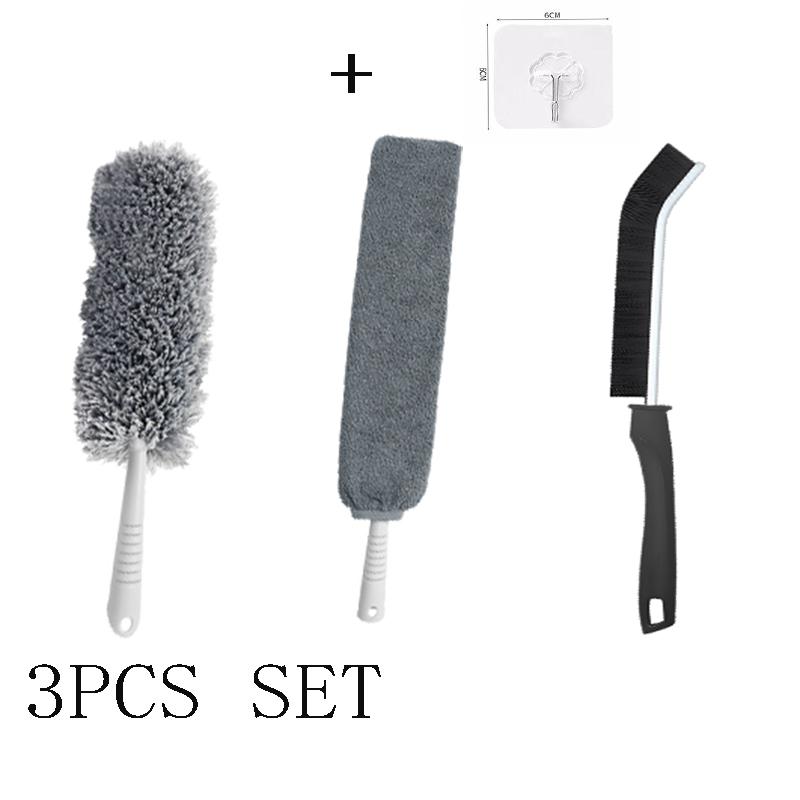 Neuer ausziehbarer Eckgriff von 110 cm - 158 cm Mikrofaser für Sofa Boden Mikrofaser Staubwischerbürste mit ausziehbarem flexiblem Griff