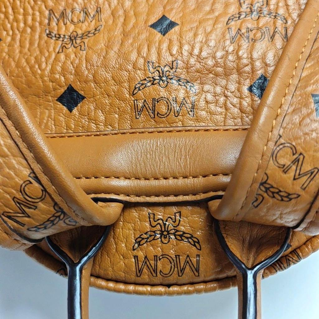 [Pre-Owned] Studded Monogram Print Faux Leather Mini Backpack - Good #1RTZ1QD