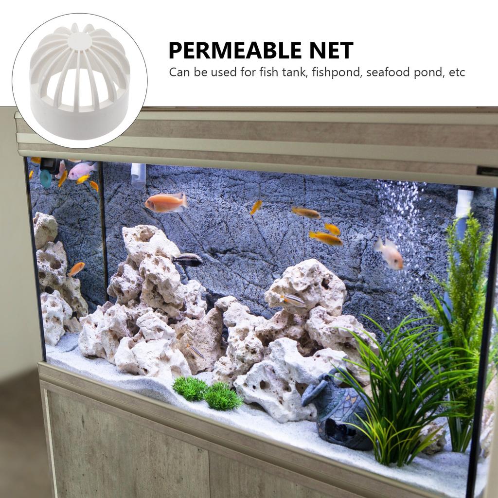 2pcs Aquarium Pvc Permeable Cover Fish Tank Filter Screen For Fishpond Seafood Pond Plastic Water Accessories Pet Supplies