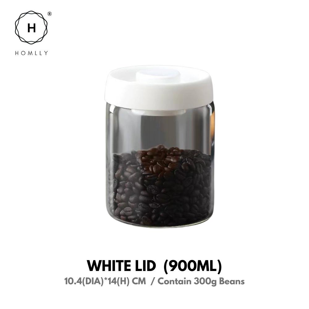 HOMLLY Luft Food Storage Glass Canister Container with Airtight Lid (X3PCS)