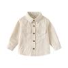 Boys' Casual Cotton Long Sleeve Stand Collar Shirt for Spring Everyday Wear