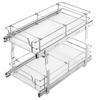 Organizador de Armário Deslizante de Fio de 2 Camadas para Debaixo da Pia Cesta de Gaveta 12"x21\"
