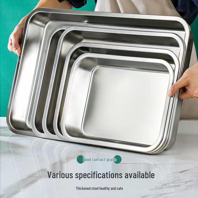 Hanyou Stainless Steel Deep Rectangular Tray