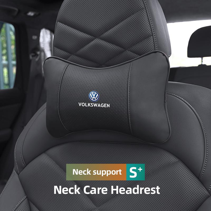 Car Tire Valve/ Car Headrest/Lumbar Support Auto Neck Pillow Waist Cushion For VW GTI Polo Golf MK7 Passat B6 Tiguan Jetta T-ROC