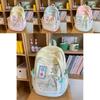 Cute Puppy Letter Embroidery And Strap Design Student Backpack With Pendant For High School Students