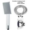 Square Shower Head With Enlarged Water Outlet Shower Bathroom Thickened Super Pressurized and Shatter-resistant Shower Head Set