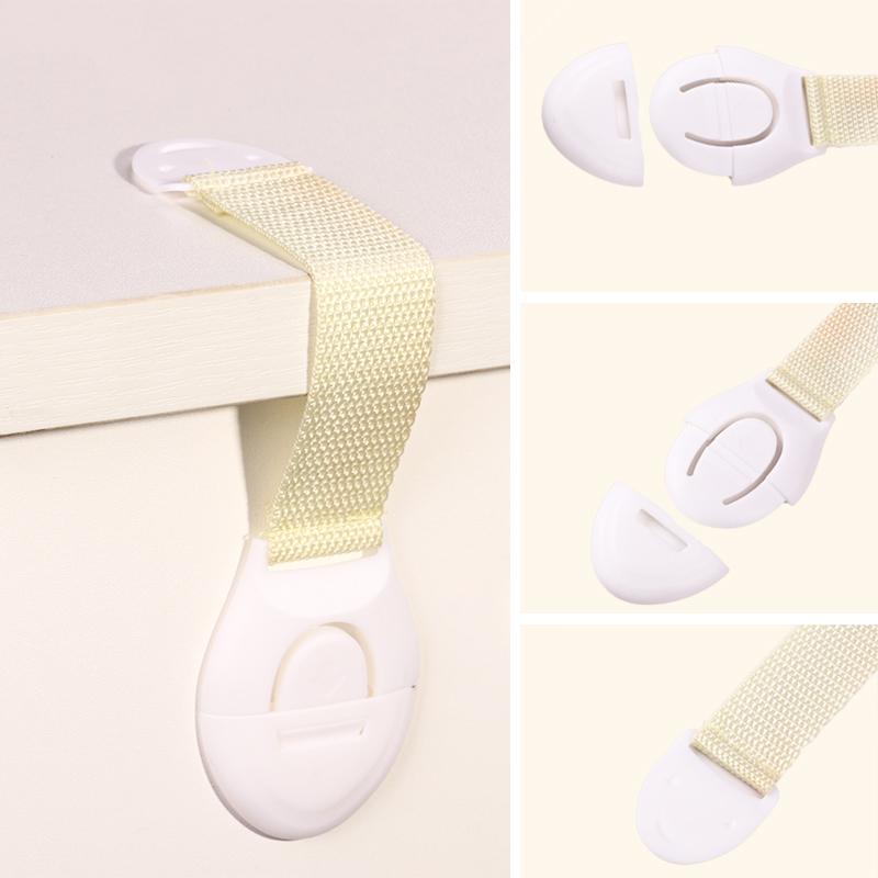 1pc Colored Webbing Multifunctional Safety Locks Children Anti-opening Cabinet Safe Lock Anti-clip Hand Door Lock Fixing Clips