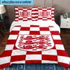 3pcs England Football Crest Printed Bedding Set Duvet Cover Closure Includes 1 Duvet Cover & 2 Pillowcases Bedding Sets Home Decor Gifts