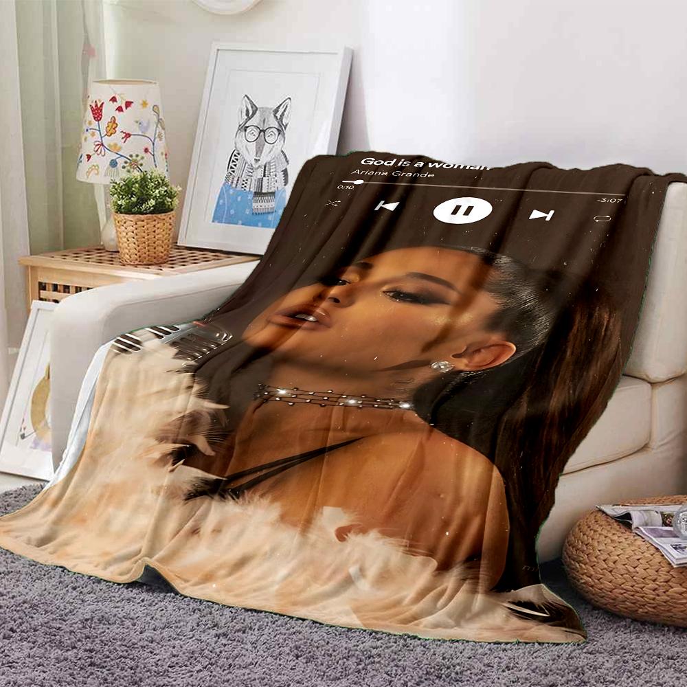 Ariana Grande'S Song Artwork Blanket Soft Throw Blanket For Home Bedroom Bed Sofa Travel Office Solid Christmas Blanket