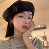 Autumn and Winter Hats for Women Korean Style Fashion Flower Bud Hat Big Head Circumference Showing Face Small Retro Literary Versatile Beret