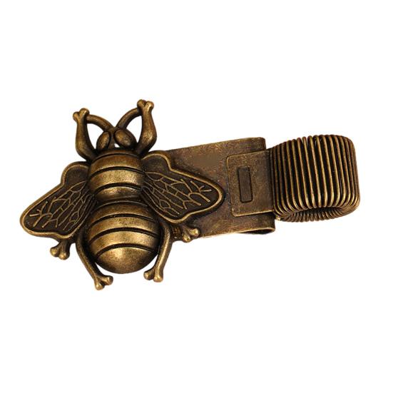 Insect Themed Metal Pen Spring Vintage Metal Clamp for Bee/Cicada Design Clip with Notebooks Journals School