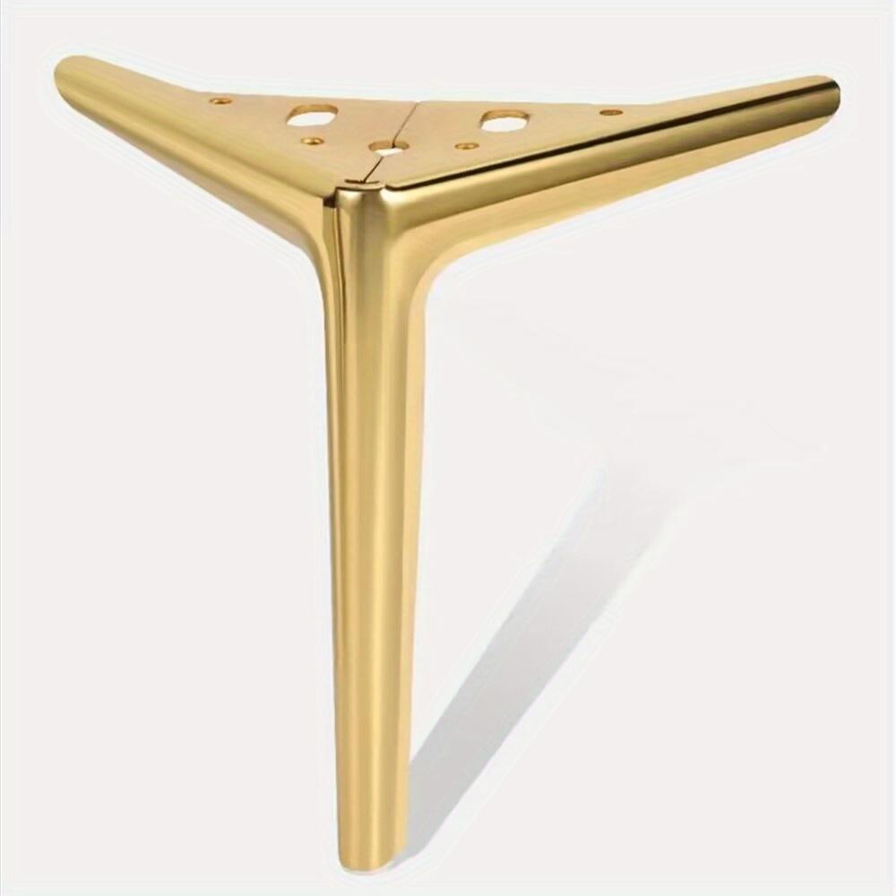 4 Pieces of 18cm Black Gold Sofa Legs Metal Furniture Legs Set with 4 Legs Sofa Legs Vanity Table Legs Durable Legs