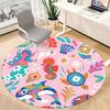 1pc Oceanic Marine Office Round Rug, Non-slip, Soft and Durable Office Rug for Interior Decoration, Perfect for Office, Beautiful Decoration yy2603230