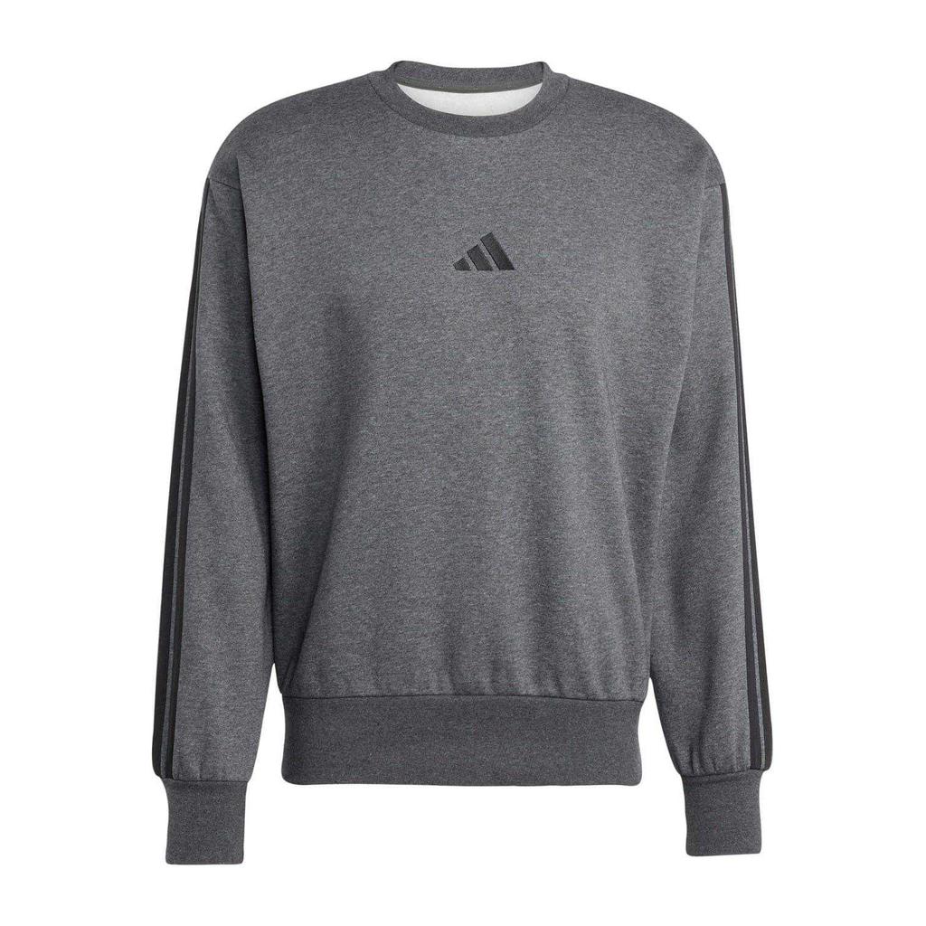 Adidas Mens Essentials 3 Stripes Fleece Sweatshirt