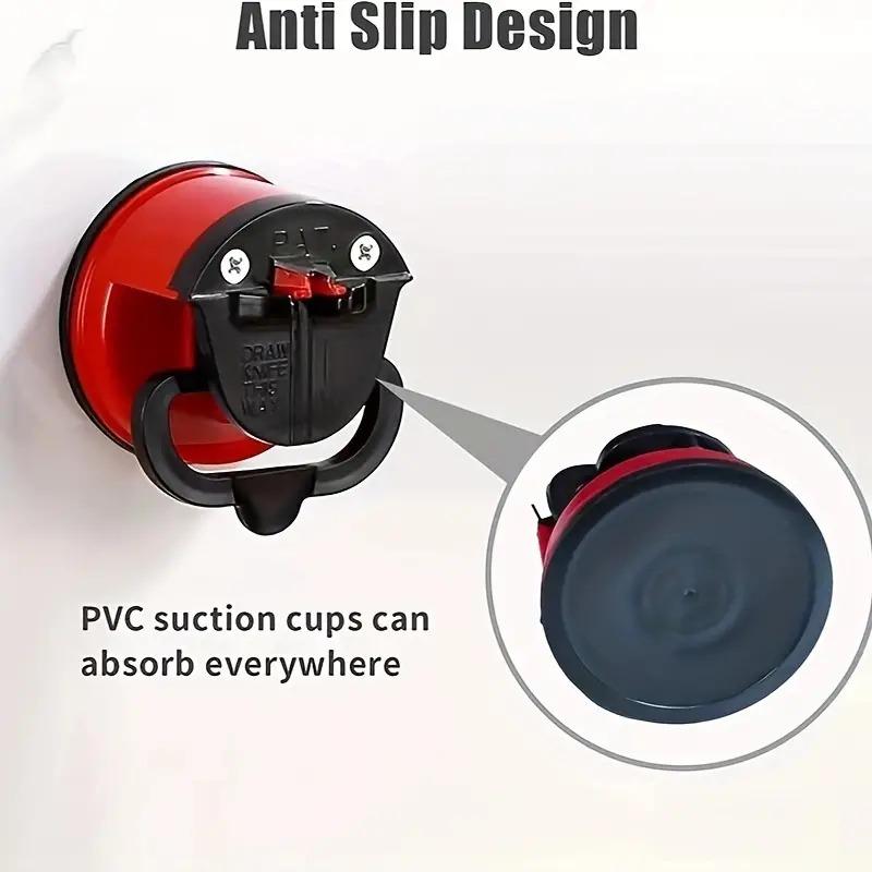 Mini Grober Stein Messerschärfer mit Saugfuß - Schärft mühelos die meisten Klingentypen, Tragbares und Kompaktes Design