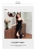 High-End Celebrity Mesh Spaghetti Strap Bodycon Dress with Slit