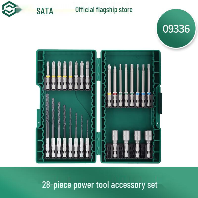 SATA Multifunctional Electric Screwdriver and Drill Bit Set - Phillips, Pozi, Hex