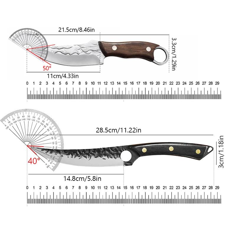 2 buc. Cuțite de dezosat bucătărie din oțel inoxidabil pentru măcelar satar pentru carne pește cuțit pentru sushi pentru exterior cuțit de grătar