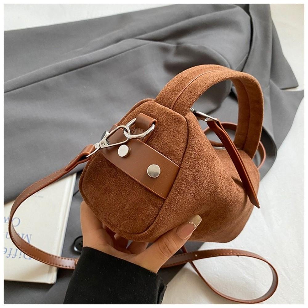 Luxury Mini Size Shoulder Bag PU Leather Matte Suede Pillow Bag Frosted Surface Crossbody Bag Daily Use