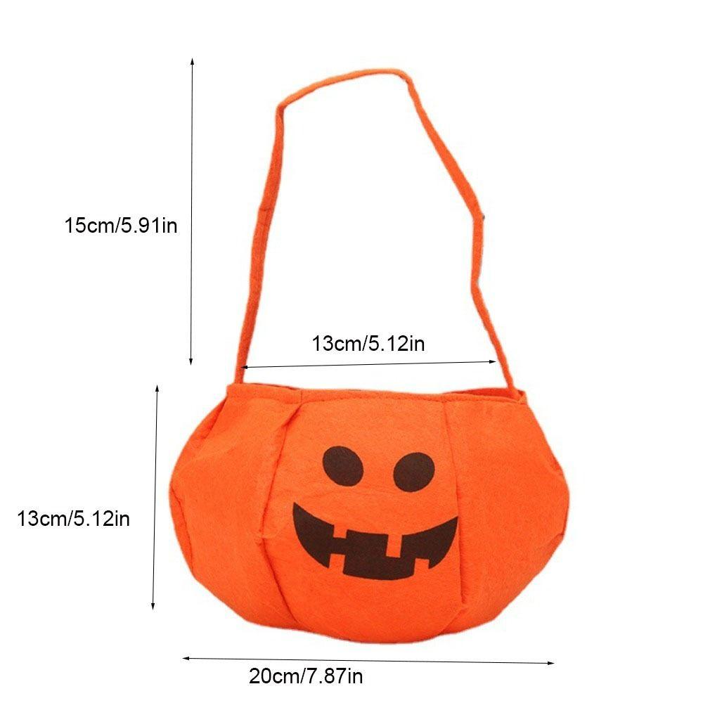 Ghost Halloween Candy Bag Cloth Pumpkin Candy Bag Portable Pumpkin Bag  Party