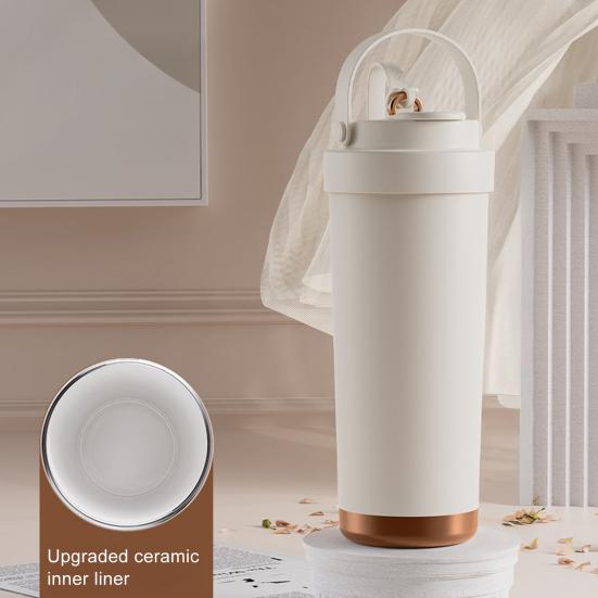 750ml Stainless Steel Thermal Cup Double Wall Vacuum Insulated Mug with Leak-Proof Lid Three-in-One Spout Design Coffee Cup