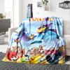 Wind Country Animal Adventure Flannel Blanket Super Soft Warm Cozy Blanket for Sofa Bed Office Travel All‑Season Home Decor Gift