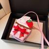 New Creative Bag Women's Bow Chain Messenger Bag Women's Bag Strawberry Cute Personality Cake