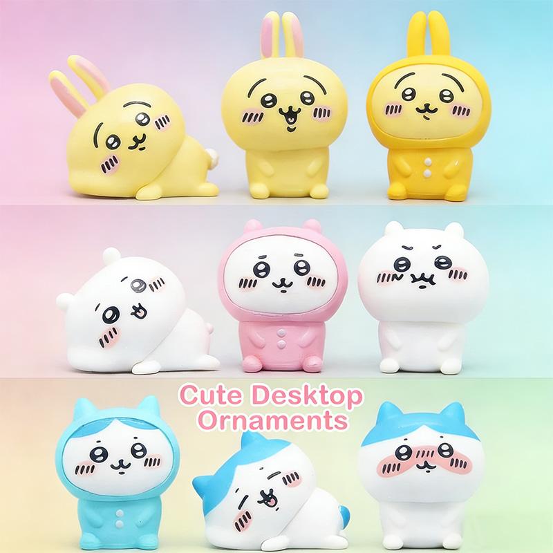 Kawaii Chiikawa Ornaments Hachiware Usagi Cartoon Car Center Console Car Figurette Ornaments Decoration Car Accessories Gifts