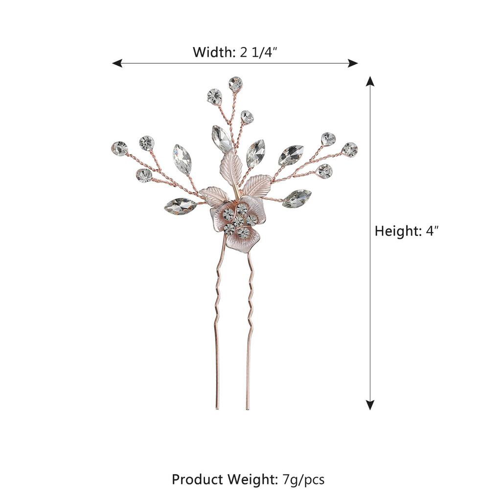 Bridal Jewelry High-end Handmade Pearl Crystal Hairpin Wedding Banquet Hairpin Headdress Silver Pin for Women