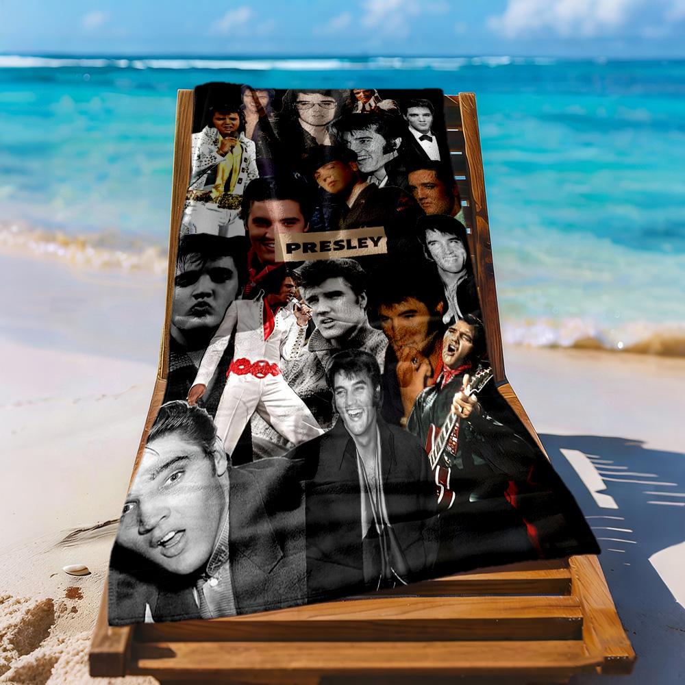 Elvis Beach Towel Soft Durable Quickdry Comfortable Lightweight Suitable For Swimming Gym Camping Yoga Vacation