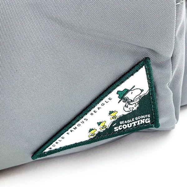 Snoopy Square Zip Backpack RE-PET Gray Backpack Commuting Bag