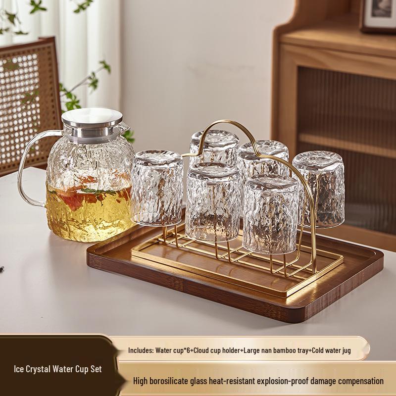 Premium High-Temperature Resistant Glass Tea and Water Cup Set for Guest Reception