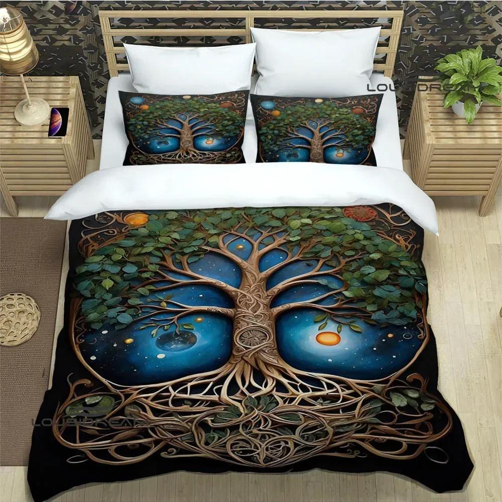 Tree of Life printed Bedding Sets exquisite bed supplies set duvet cover bed comforter set bedding set luxury birthday gift