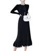 Langes Fischschwanz-Strickkleid für Damen