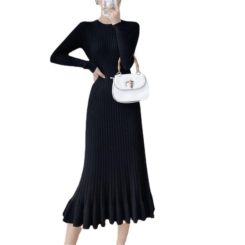 Rochie lungă tricotată coadă de pește pentru femei